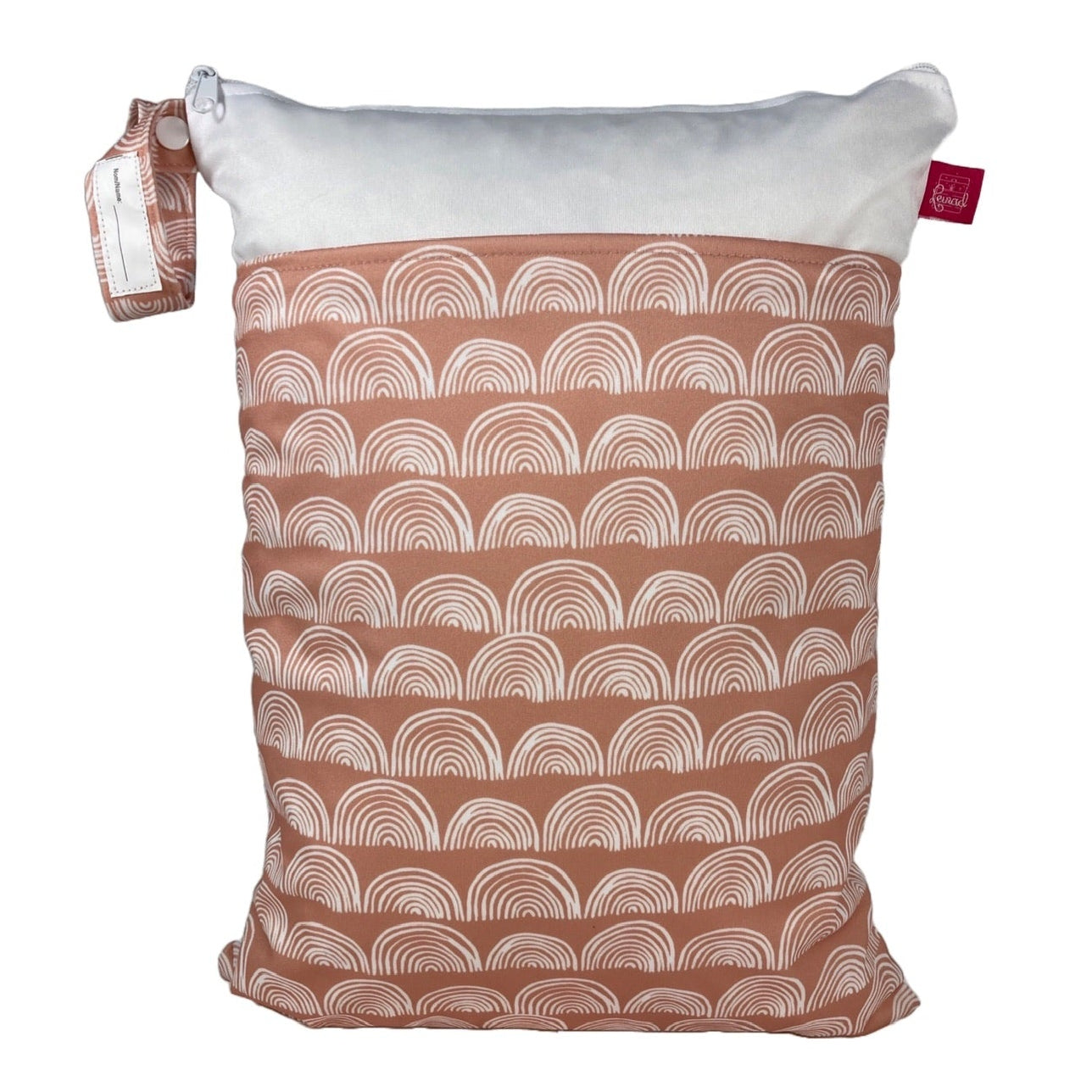 Wetbag „Regenbögen rosé“ - Nasstasche mit optionalem Namensaufdruck