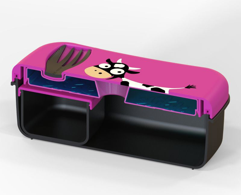 Brotdose mit Kühlakku & Besteck – Pink