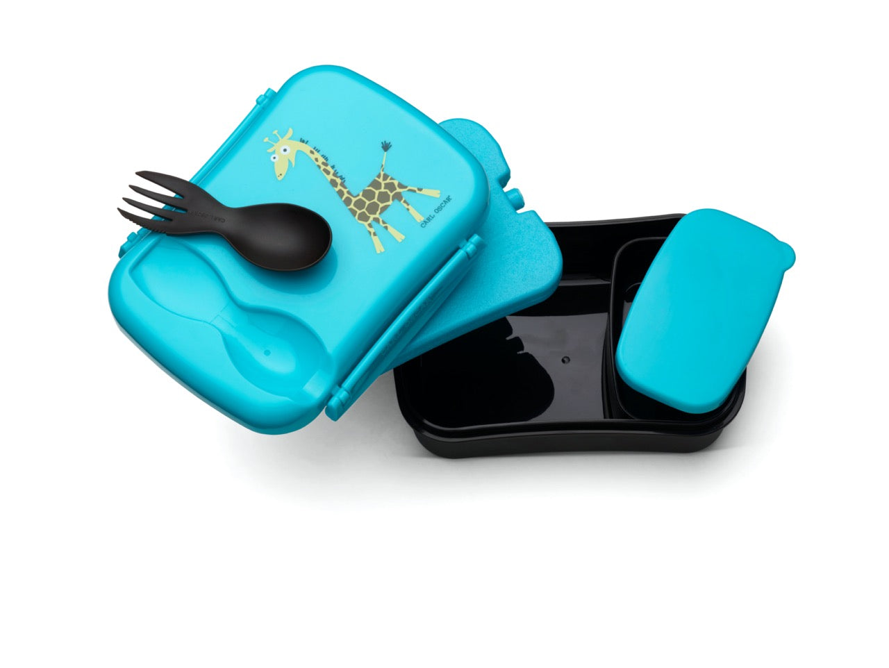Brotdose mit Kühlakku & Besteck – Türkis