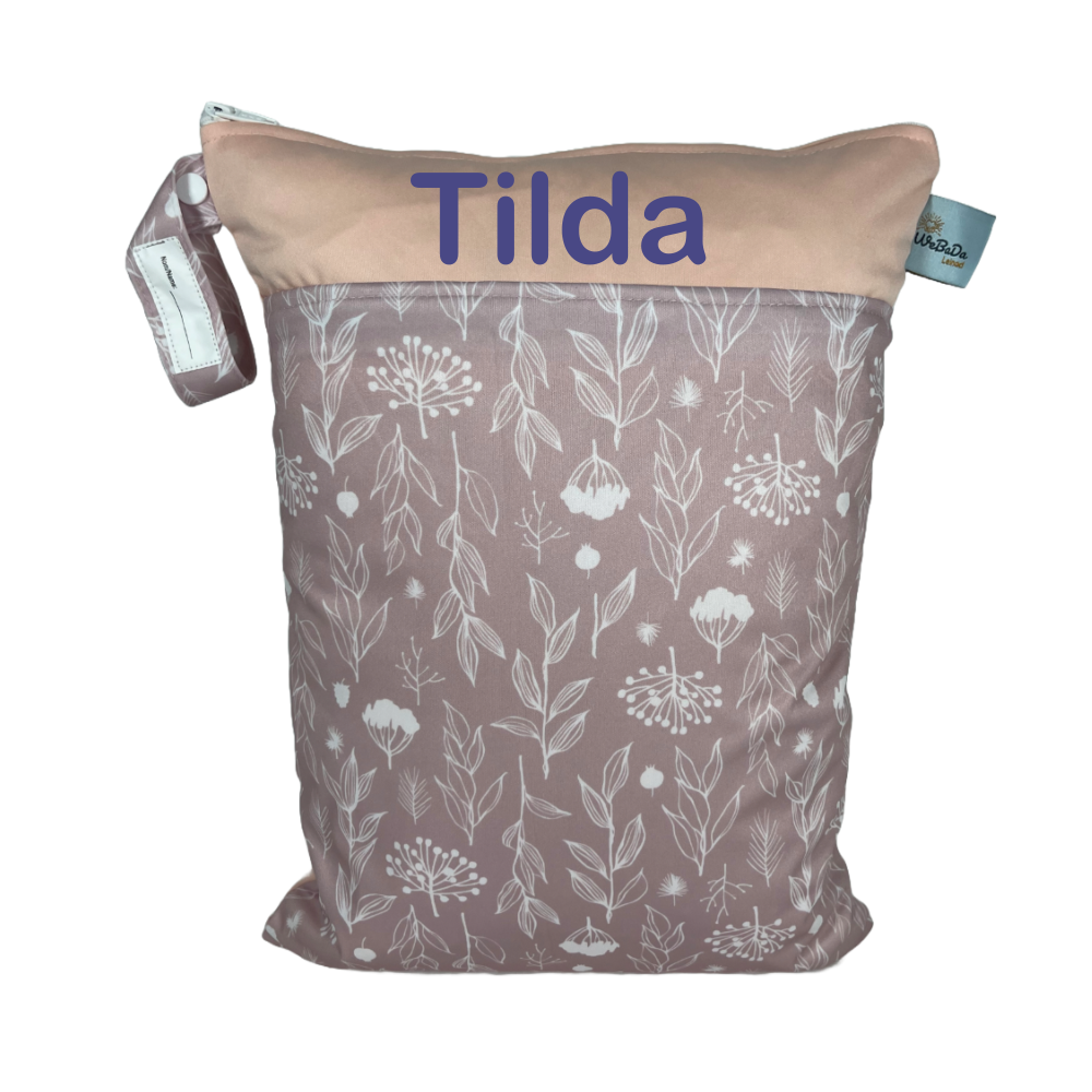 Wetbag „Zweige rosé“ - personalisiertes Geschenk
