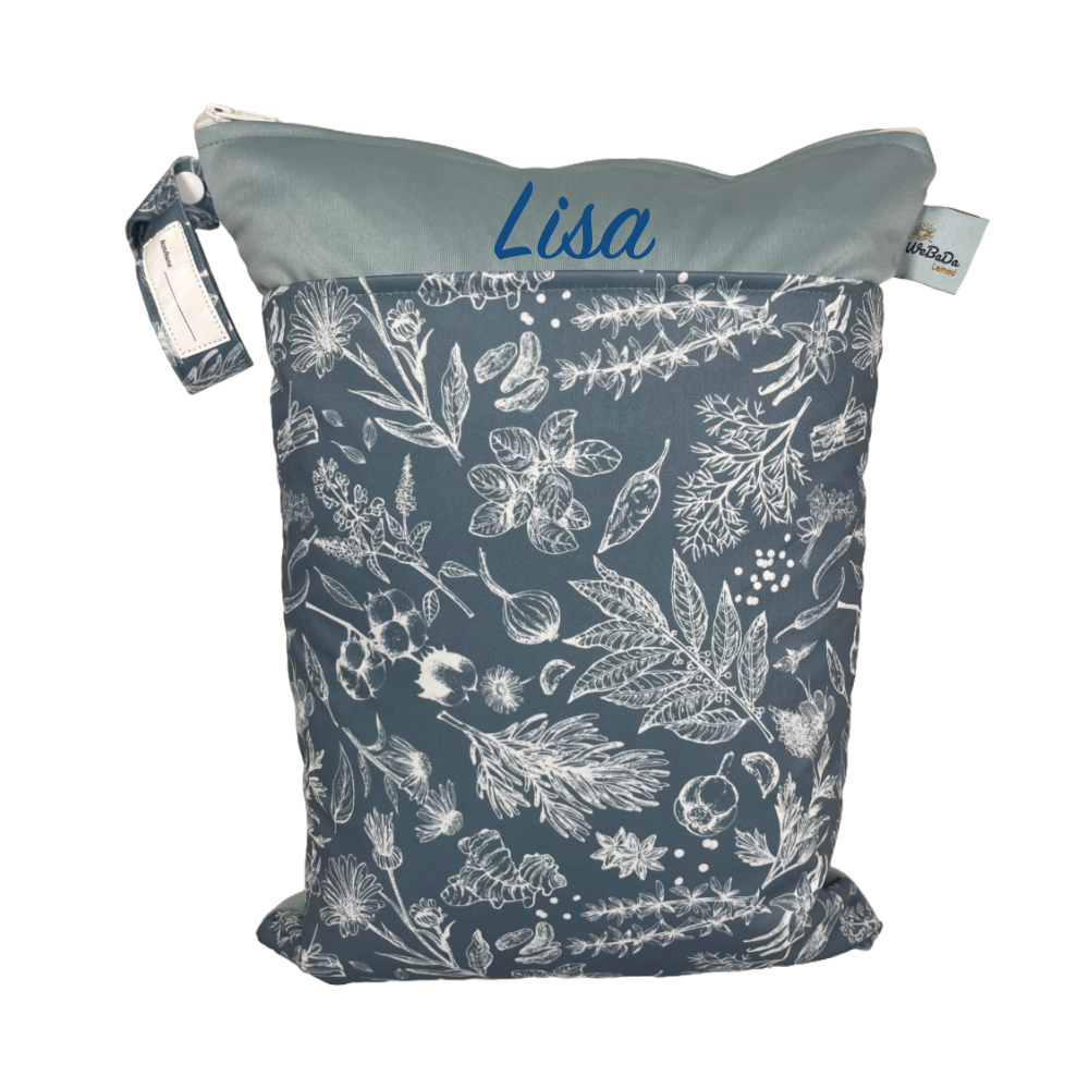 Wetbag „Kräuter“ - personalisierbarer Wäschebeutel