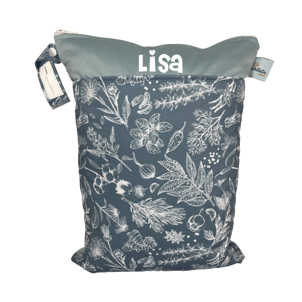 Wetbag „Kräuter“ - personalisierbarer Wäschebeutel