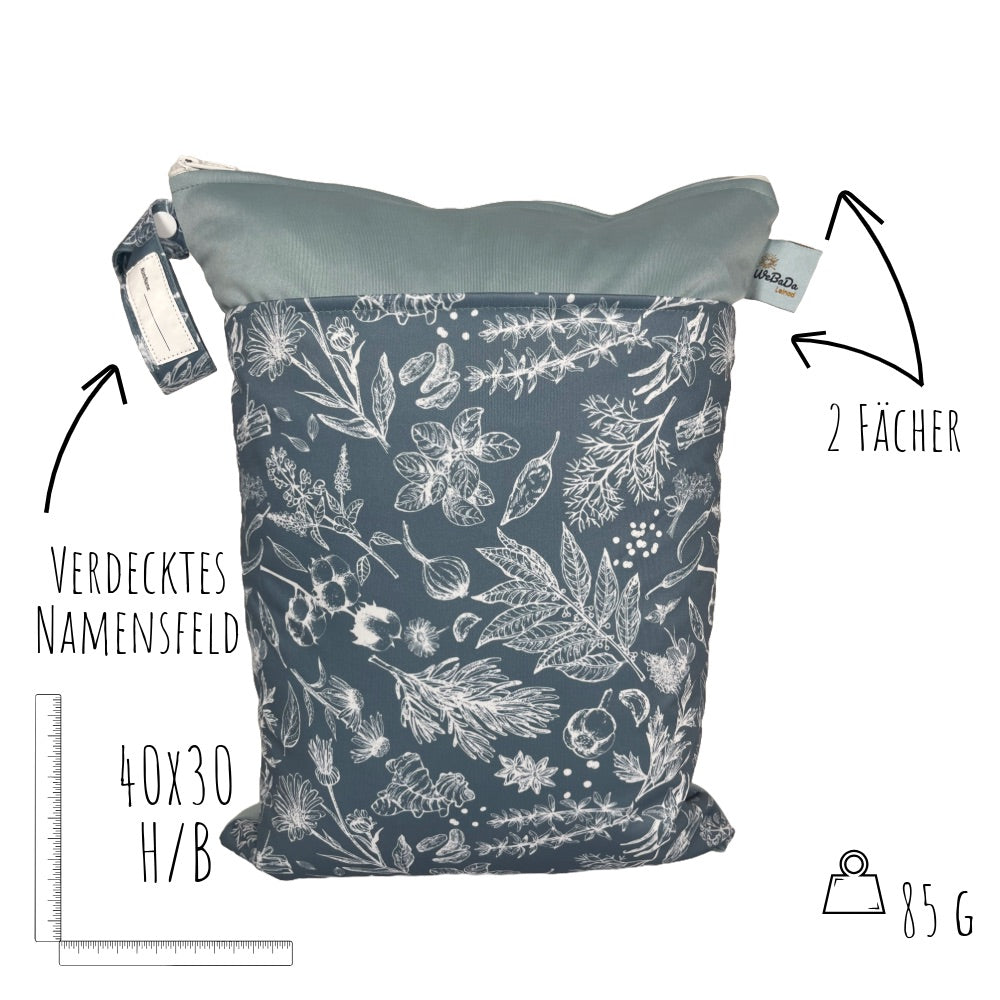 Wetbag „Kräuter“ - personalisierbarer Wäschebeutel