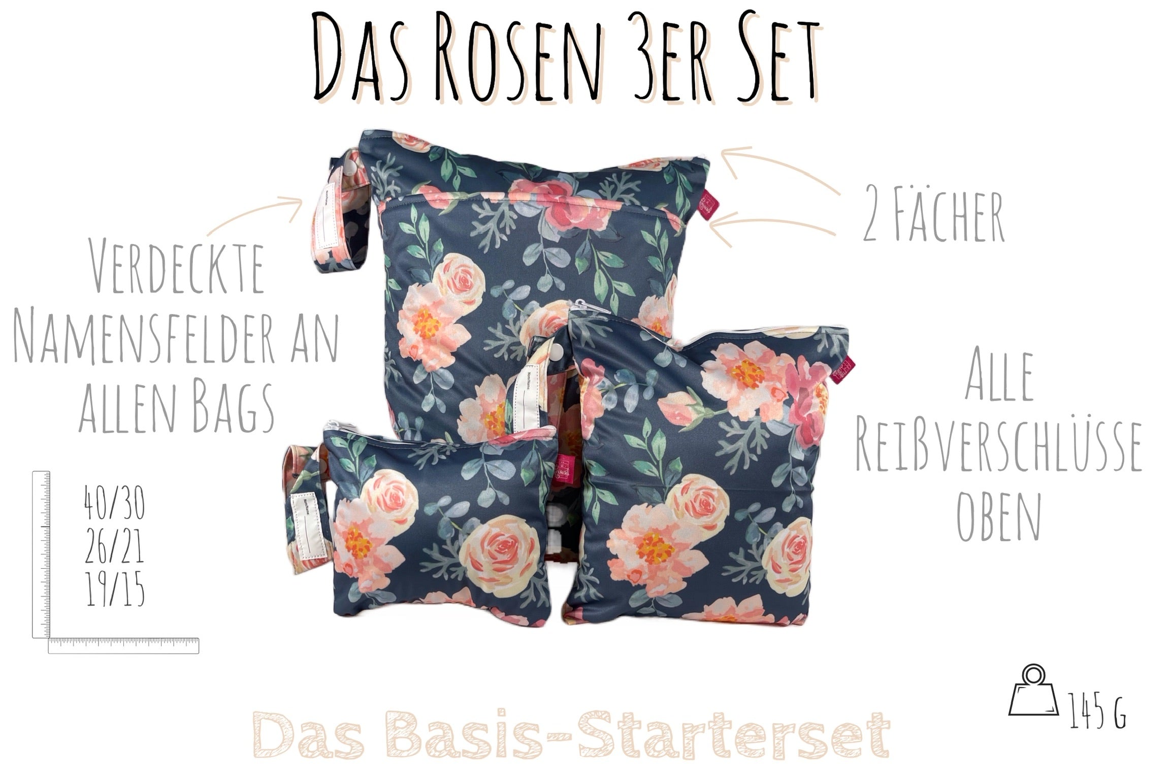 Wetbag Dreiersets - verschiedene Motive