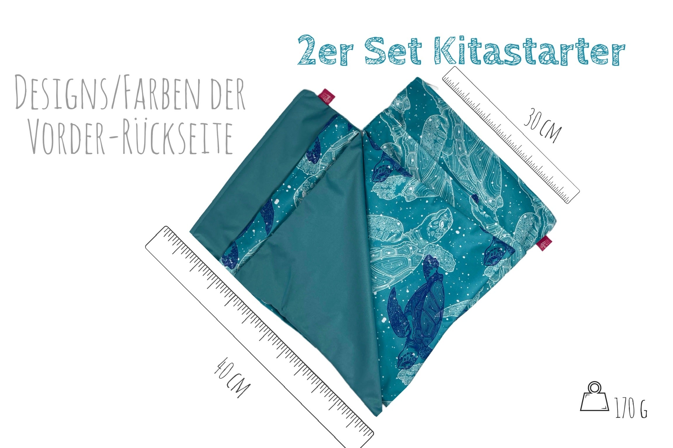 Wetbag Set „Schildkröte“ - waschbare Wäschebeutel