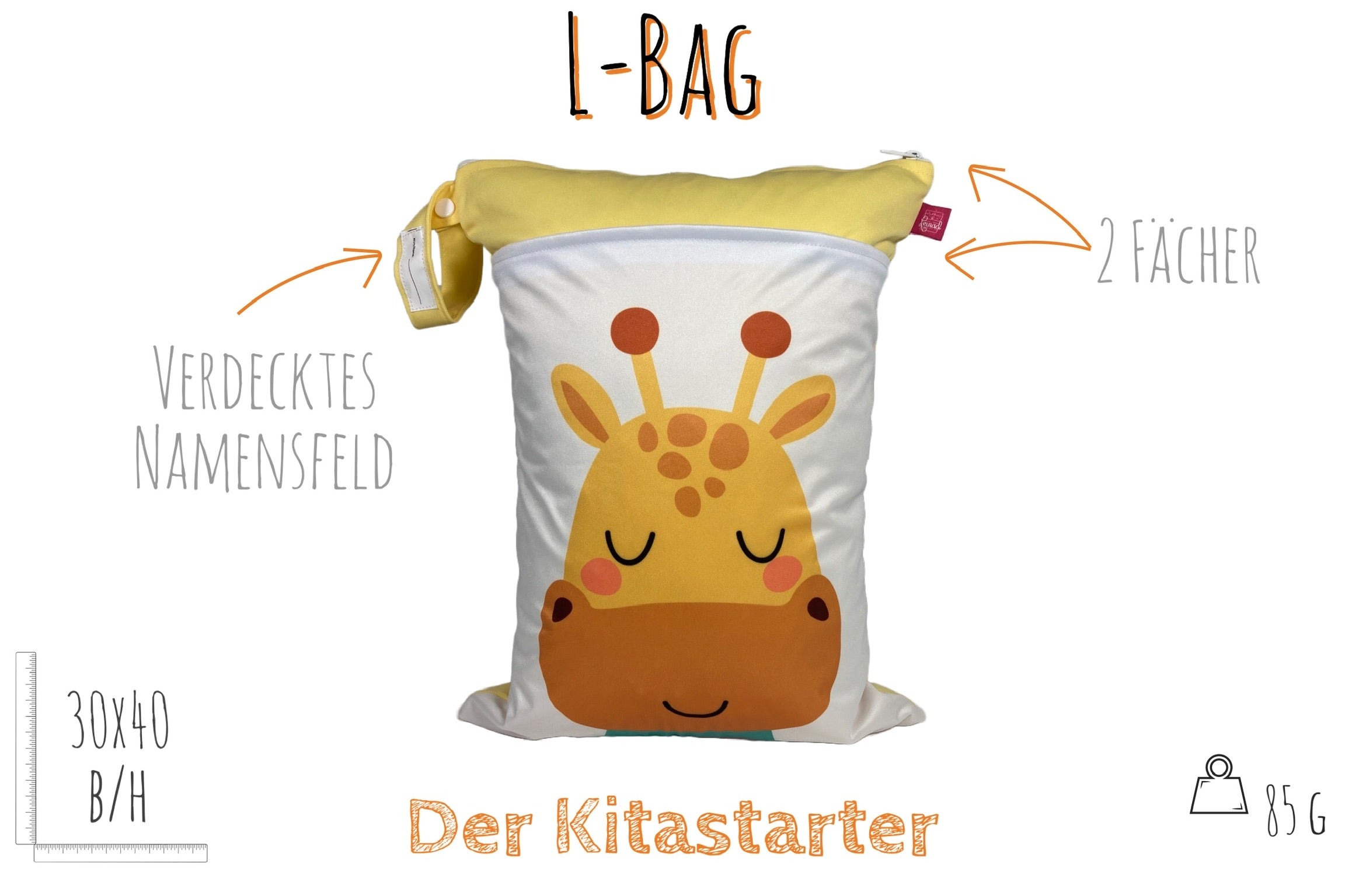 Große Wetbag „Giraffe“ - personalisierbar