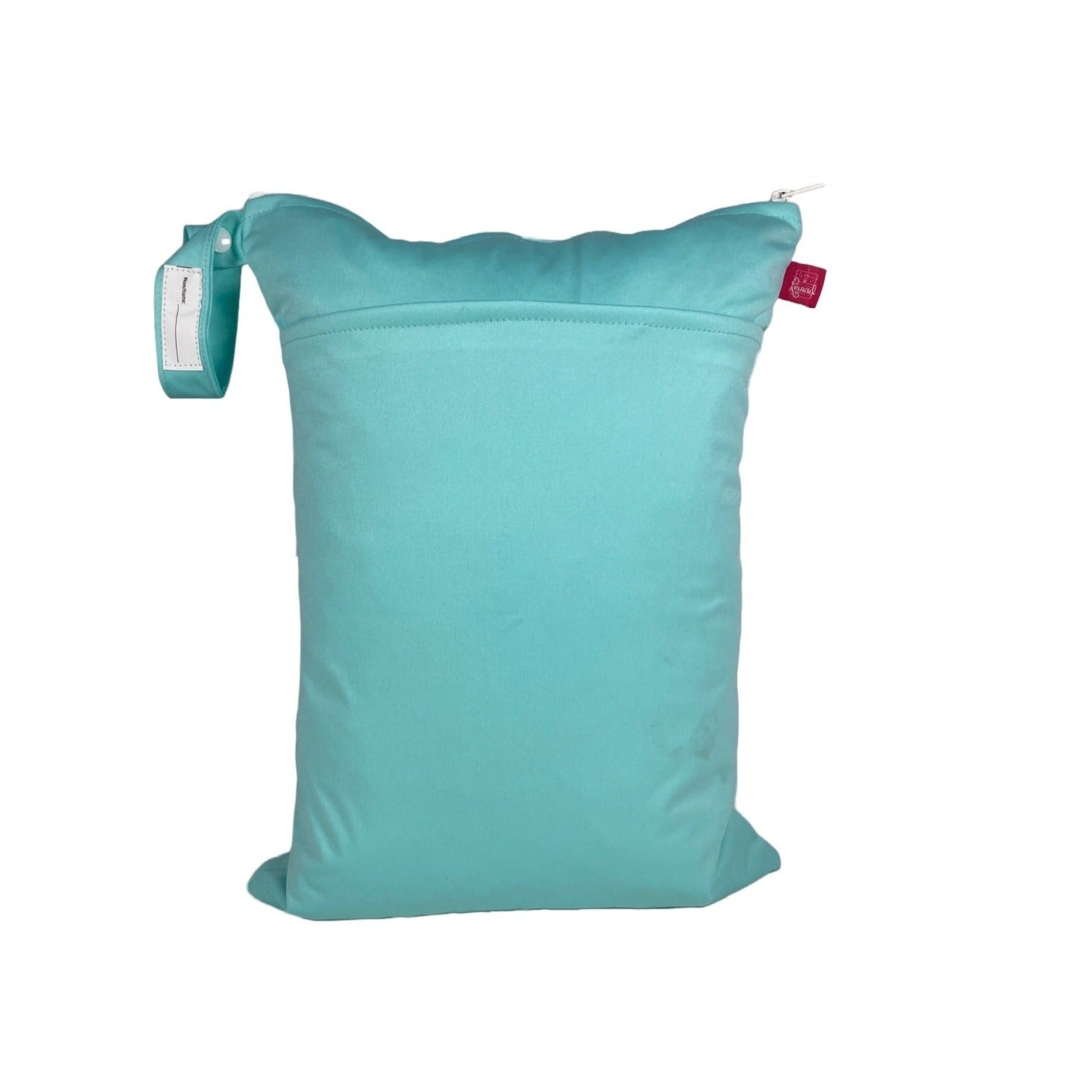 Großer unifarbener Wetbag „Cyan“ - personalisierbarer Nassbeutel für Urlaub, Sport & Kita
