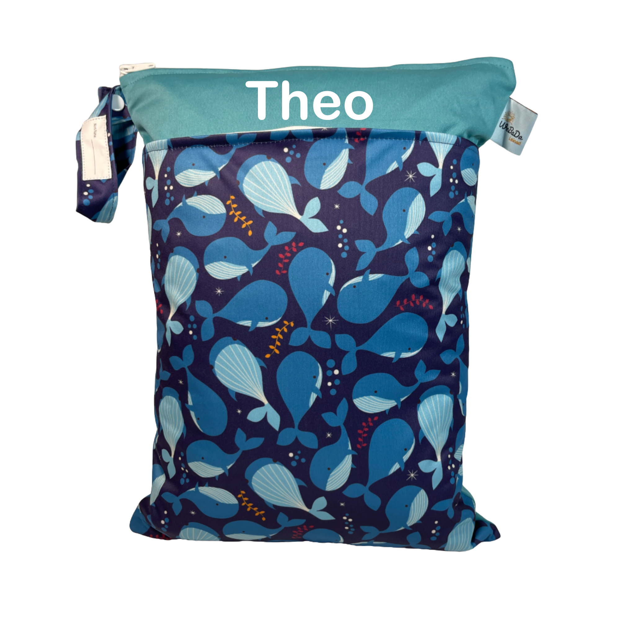 Große Wetbag „Wale“ - personalisierbare Badetasche