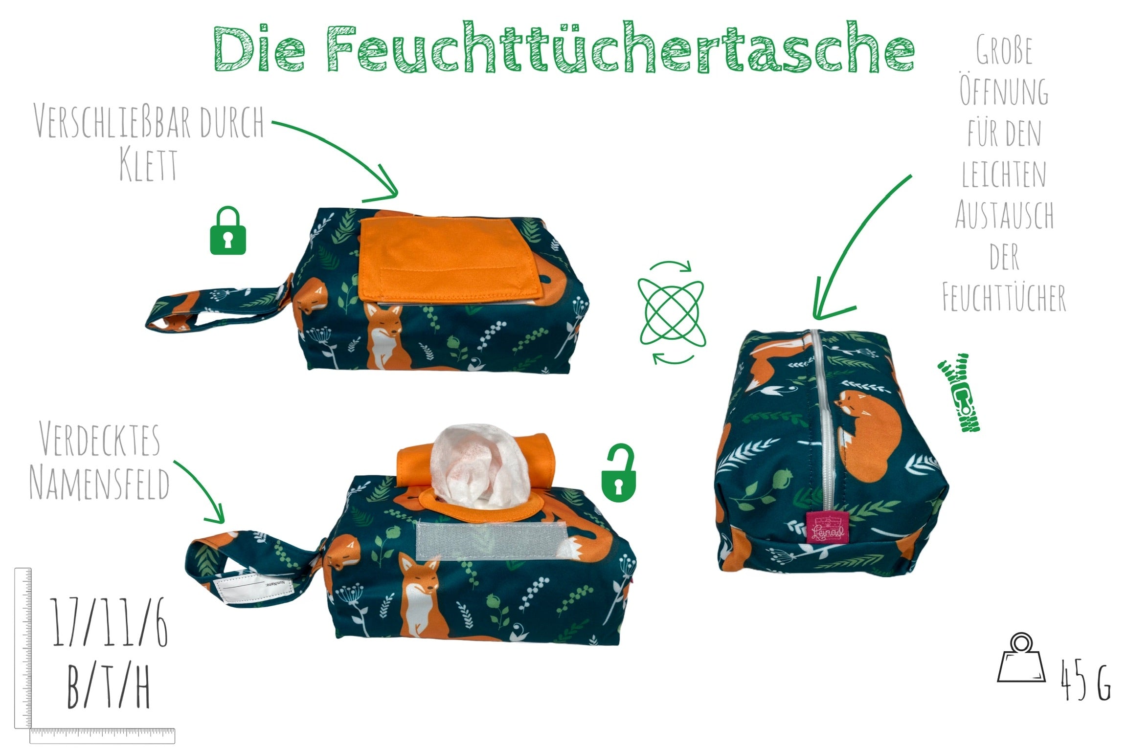 WeBaDa Feuchttuchtasche – Fuchs