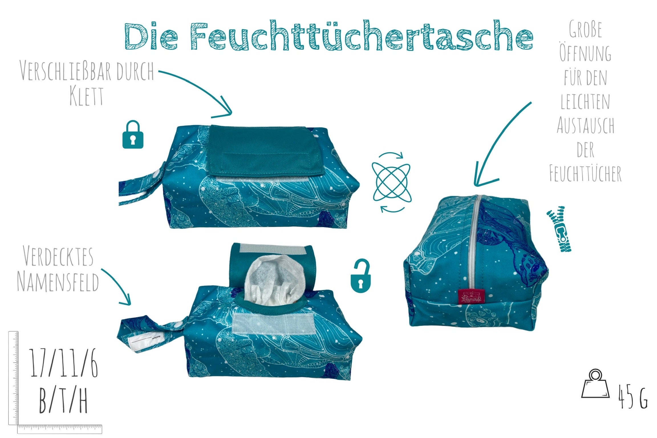WeBaDa Feuchttuchtasche – Schildkröten