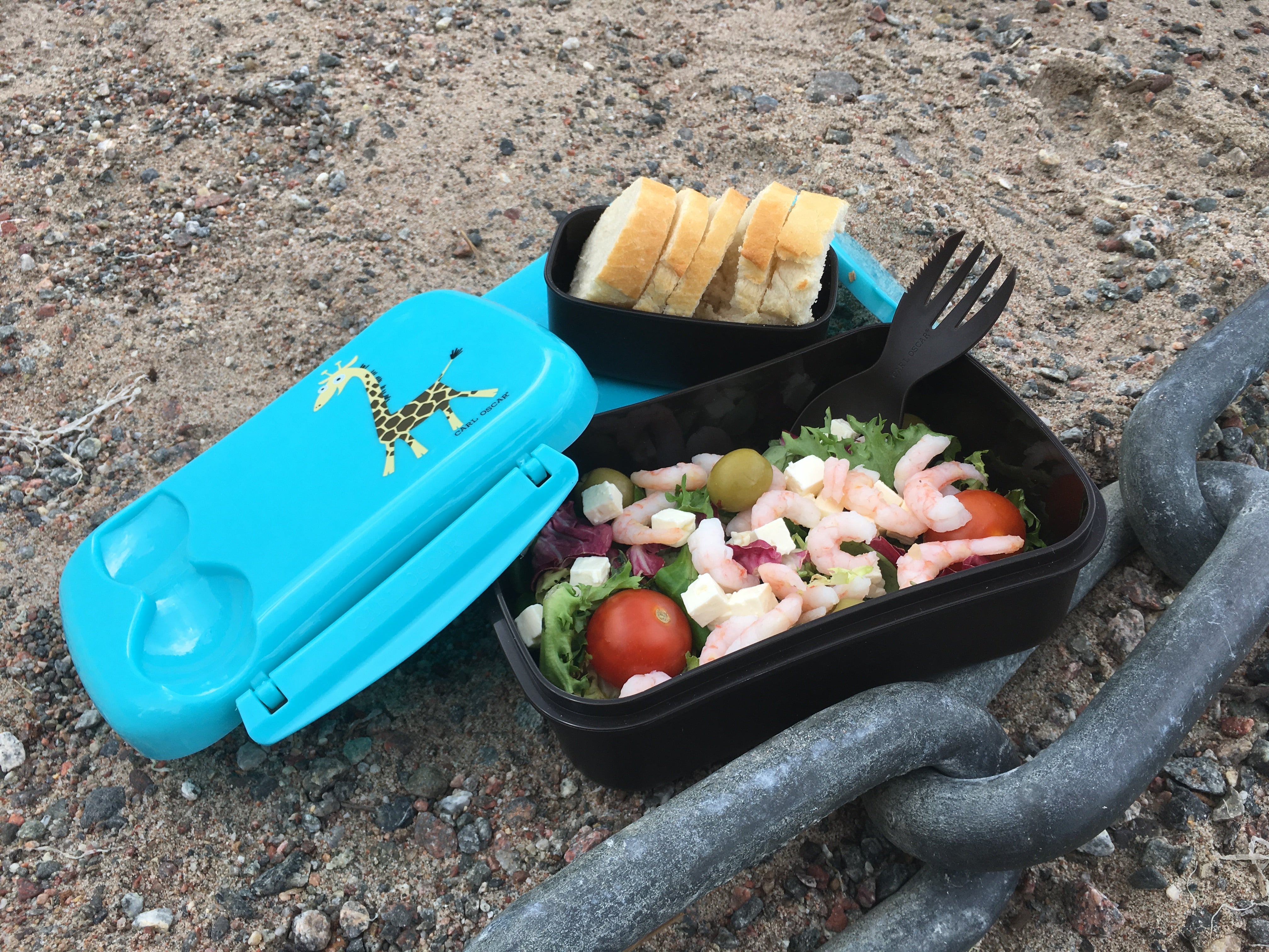 Brotdose mit Kühlakku & Besteck – Türkis