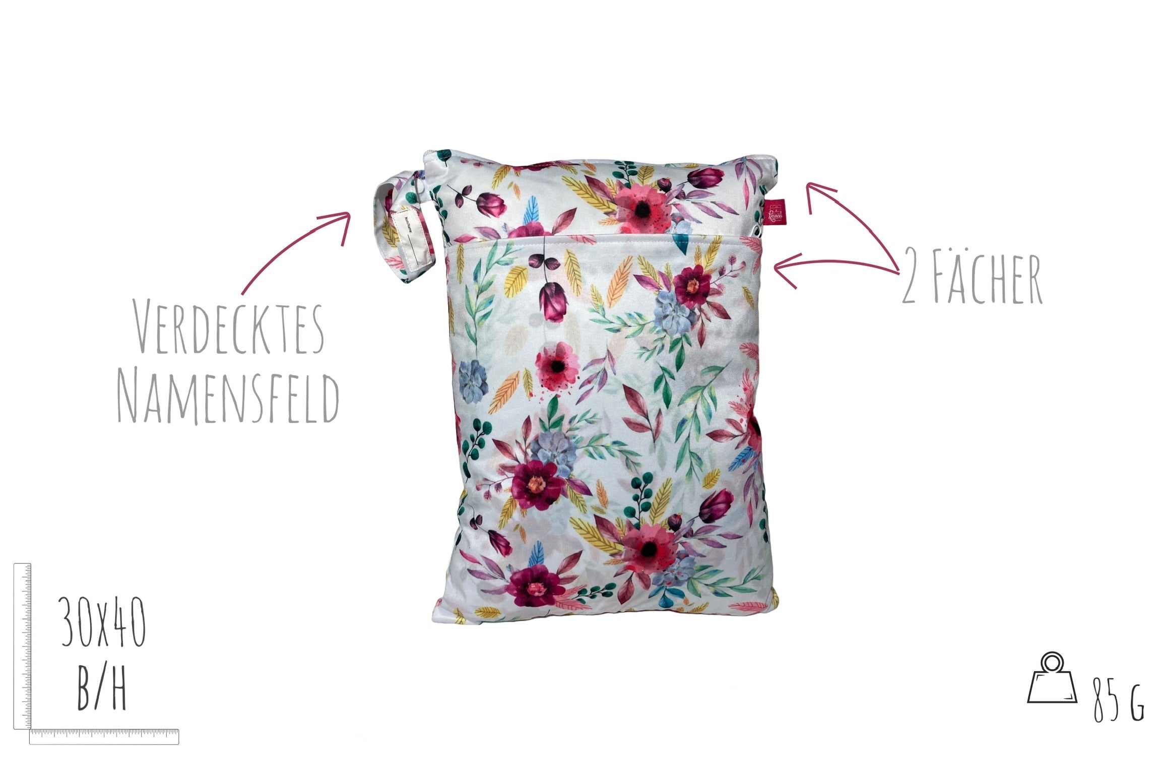 Wetbag „Blüten“ - Nass-Trockentasche