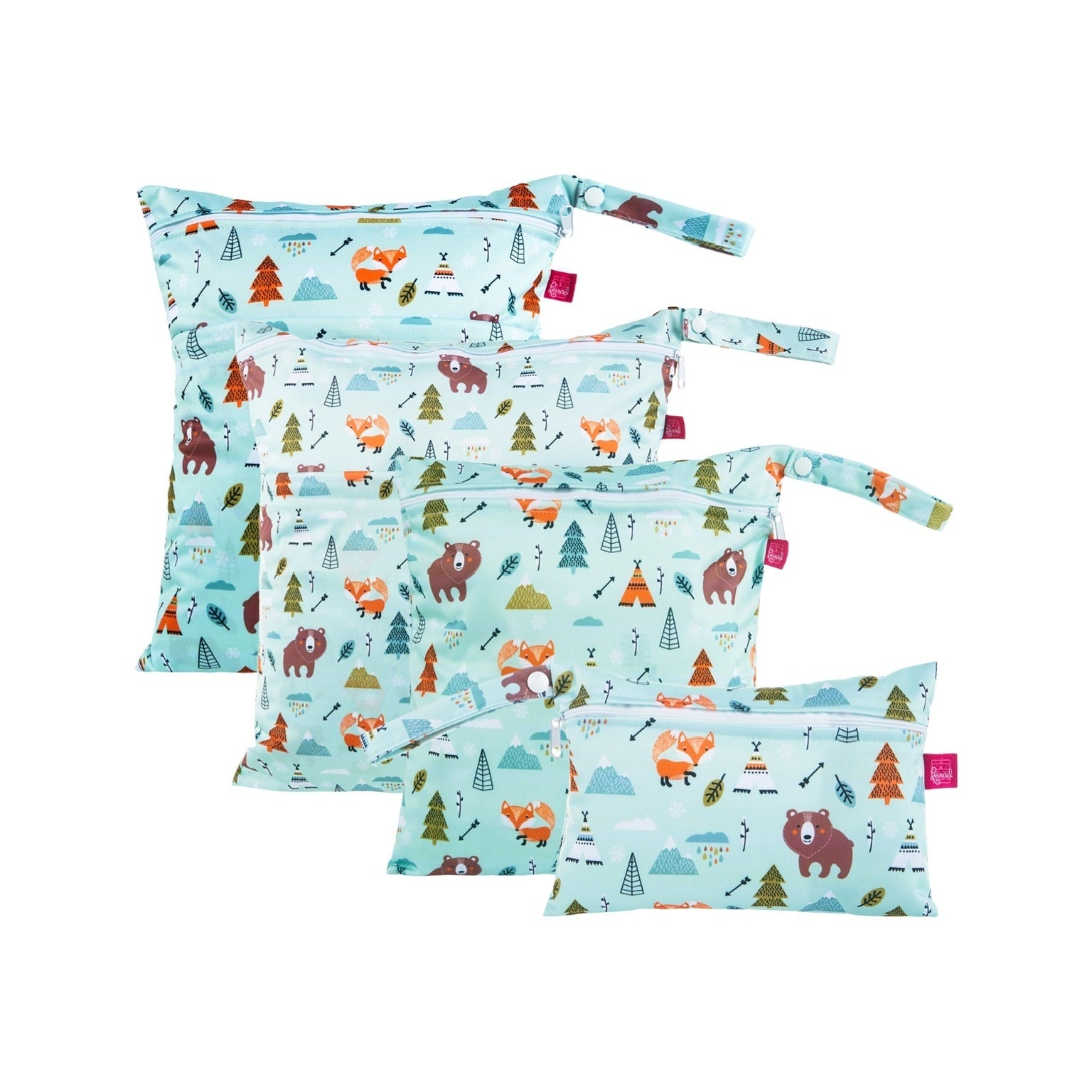 Wetbag Vierersets - Wäschebeutel-Set in verschiedenen Motiven
