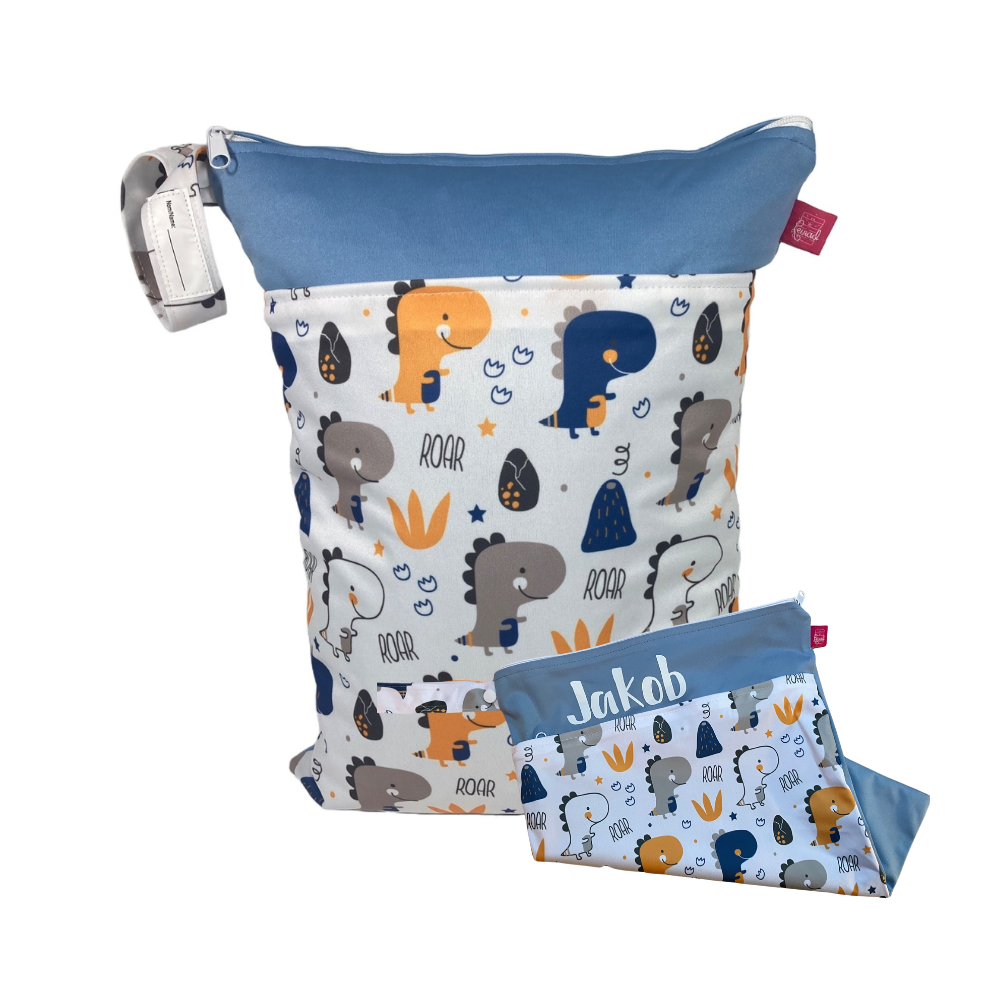 Große Wetbag „Dinos“ - personalisierbar