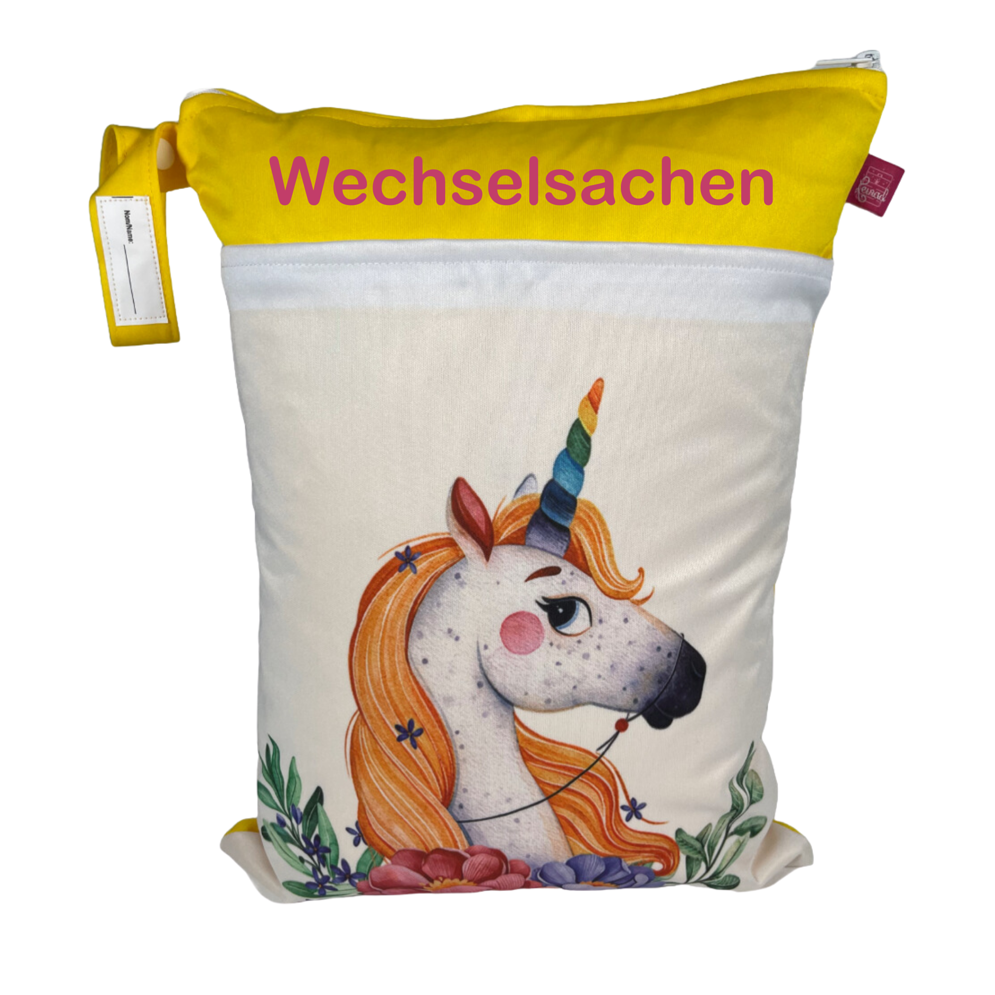 Wetbag "Einhorn"- zur Aufbewahrung von Wechselkleidung für Kindergarten und unterwegs