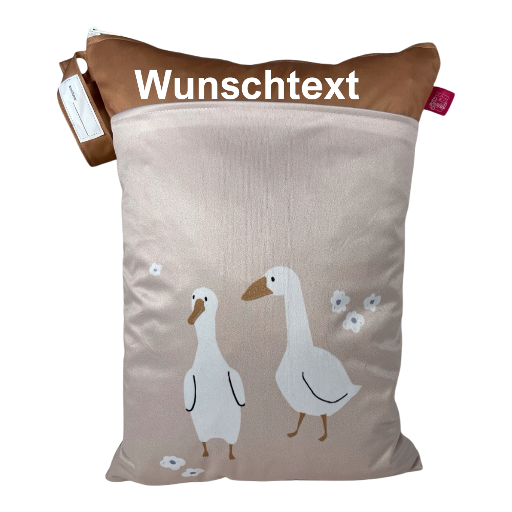 Wetbag Set „Gänse“ - Personalisierbare Wetbags