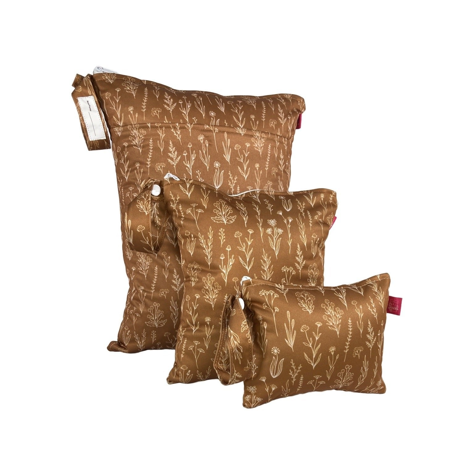 Wetbag Set „Zweige Bronze“ - 3 Wäschebeutel für Reise & Alltag
