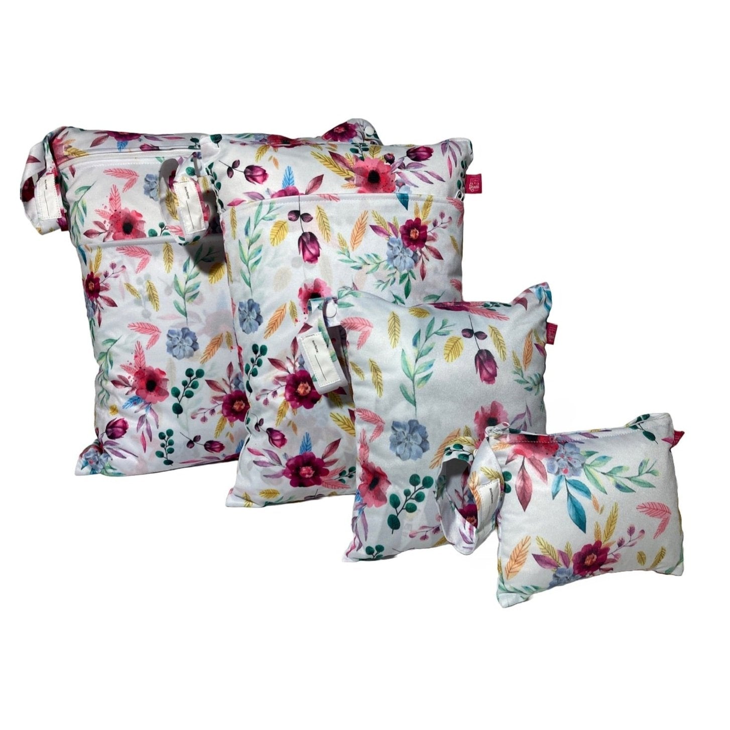 WETBAG SET „Blüten“ - Vier Hygienetaschen in verschiedenen Größen für Kita & zu Hause