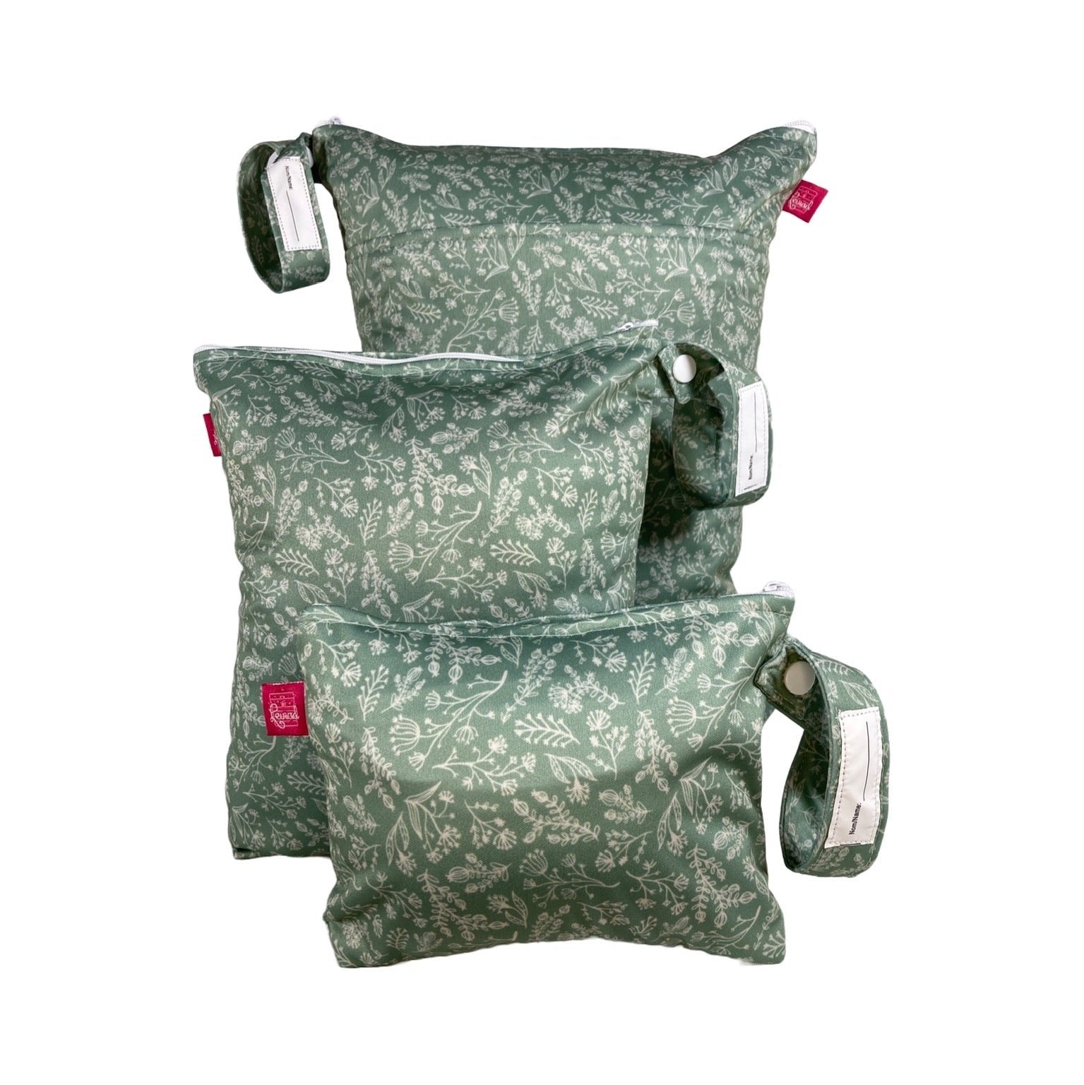 Wetbag Set „Zweige Salbei“ - 3 Wäschebeutel für Reise & Alltag