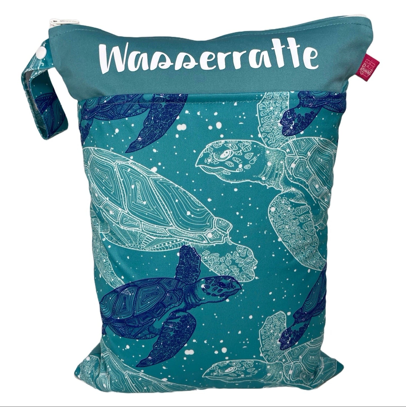 Wetbag Viererset „Schildkröten“ - personalisierbare Wäschebeutel für Reise und Alltag