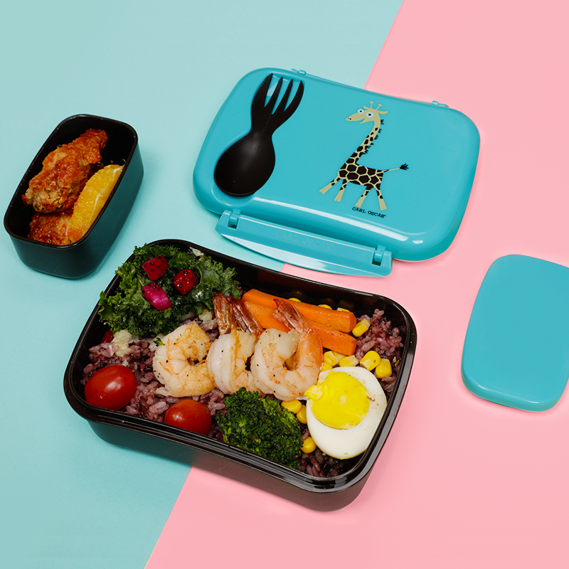 Brotdose mit Kühlakku & Besteck – Türkis