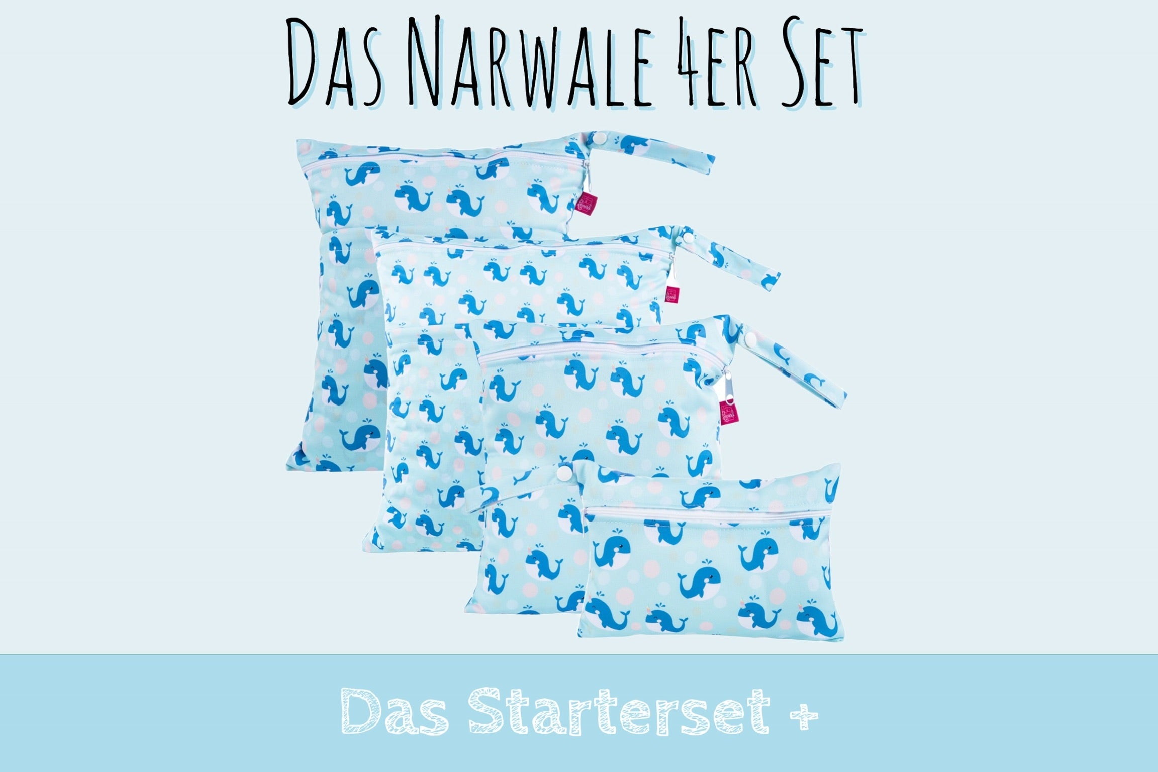 Wetbag Vierersets - Wäschebeutel-Set in verschiedenen Motiven