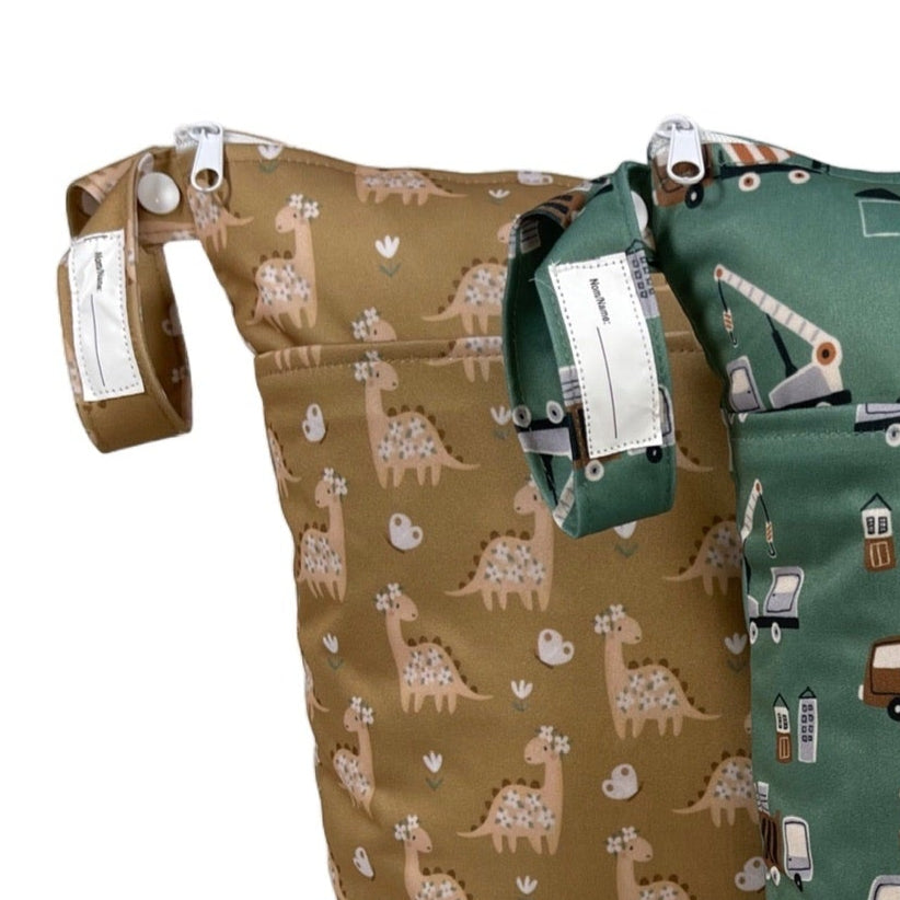 Wetbag Set „Dinos & Baustelle“ - Taschen-Set für Wechselsachen
