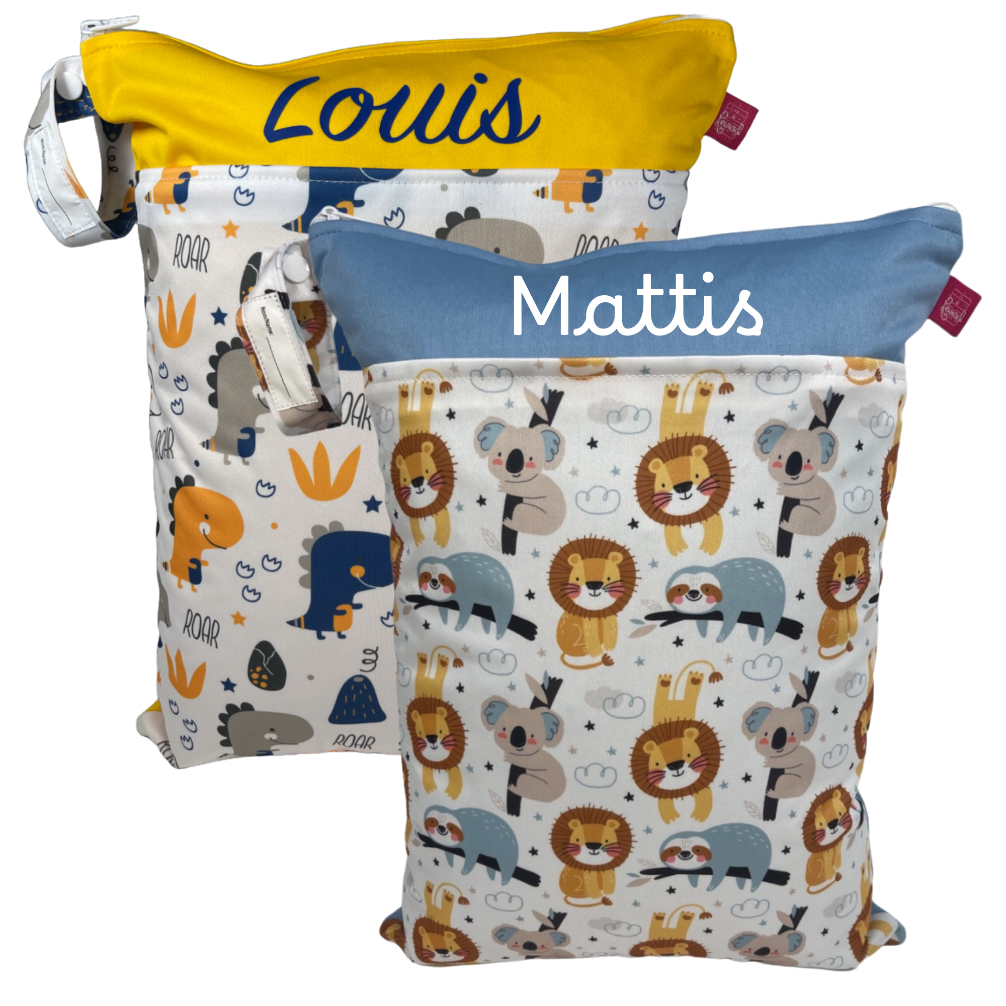WETBAG mit NAMEN Set - Kitastarterset Dino/Dschungel