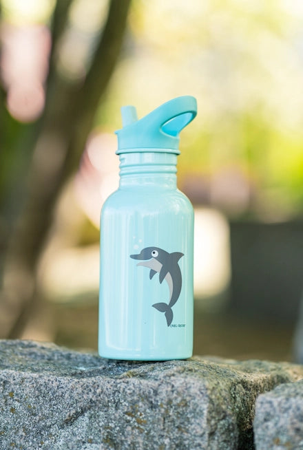 Kinder Trinkflasche aus Edelstahl, Carl Oscar, 500 ml - Delfin